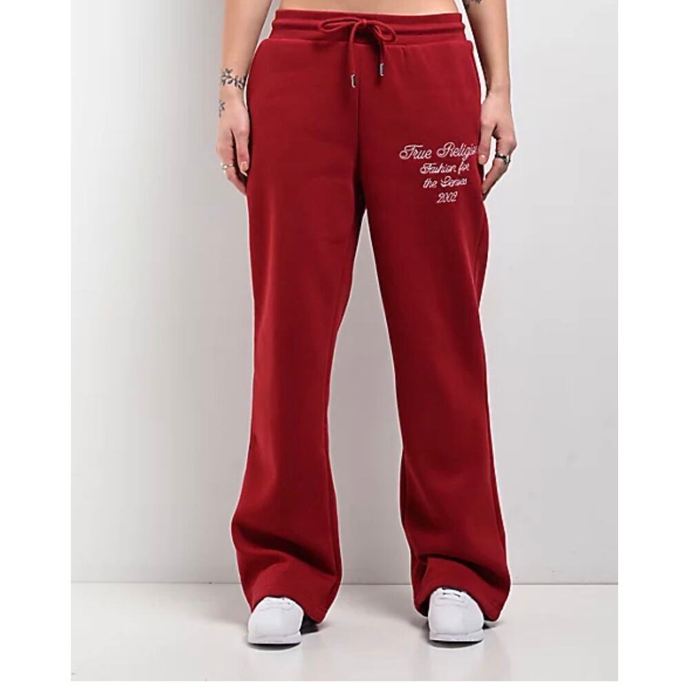 True Religion Super T Fleece sweatpants featuring contrast stitching women’s XL - Picture 4 of 8